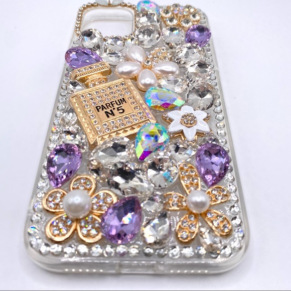 Iphone 16 14 15 13 11 12 XR 7 8 SE 2020 Pro Pro Max Clear Purple Diamond Case - Picture 8 of 8